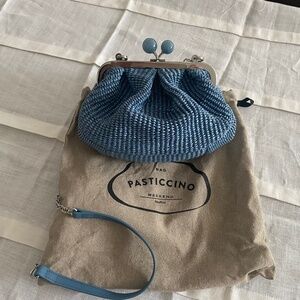 Weekend Max Mara Pasticcino Raffia Bag, Blue